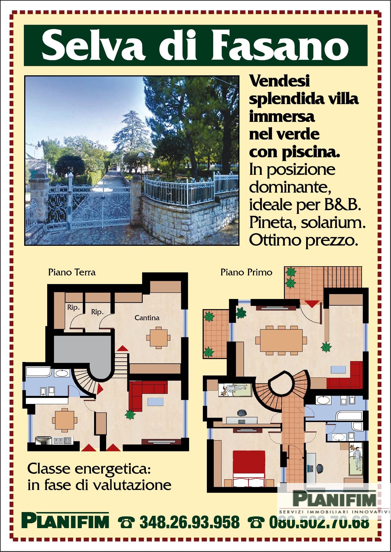 Villa in vendita a Selva Di Fasano, Fasano (BR)