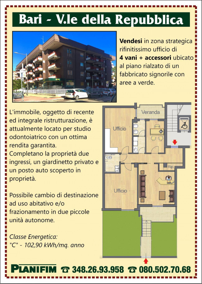 Studio/Ufficio in vendita a Bari