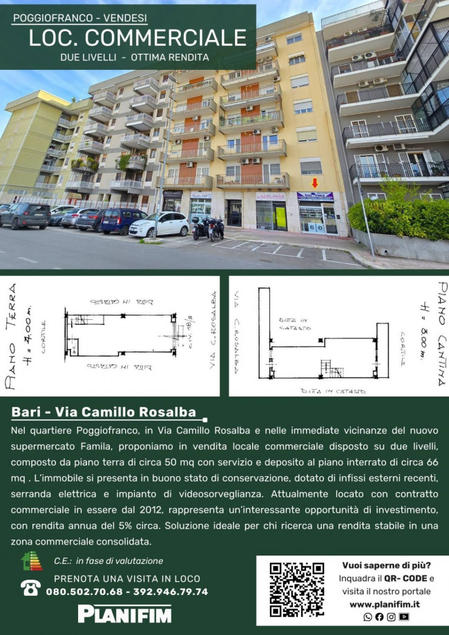 Locale commerciale in vendita a Bari