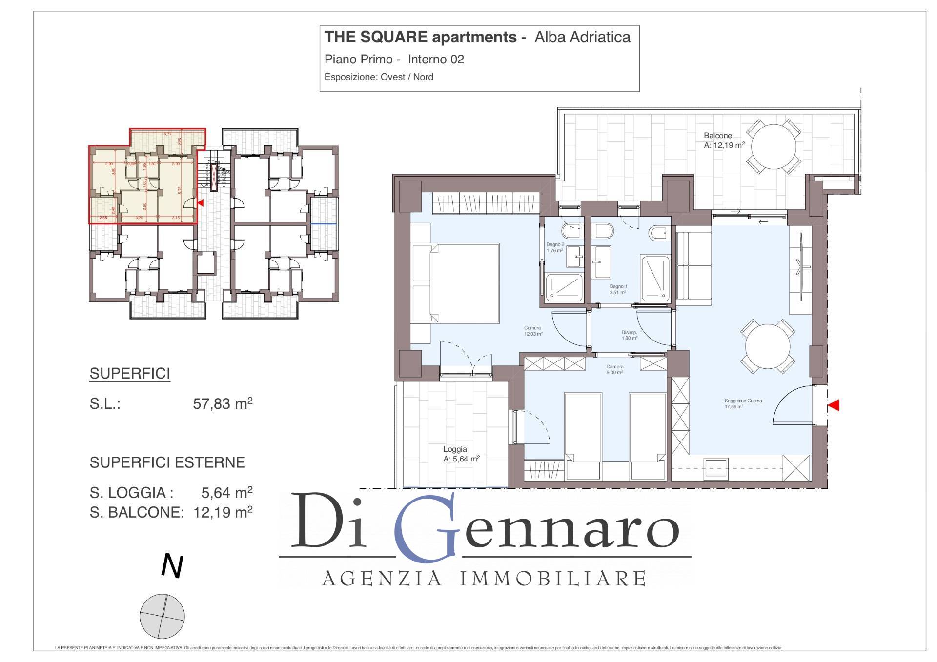 Trilocale in vendita a Alba Adriatica