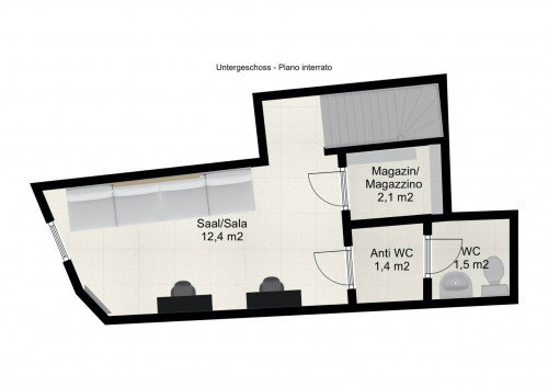 Property and commercial activity in the gastronomy sector for sale in the centre of Bolzano