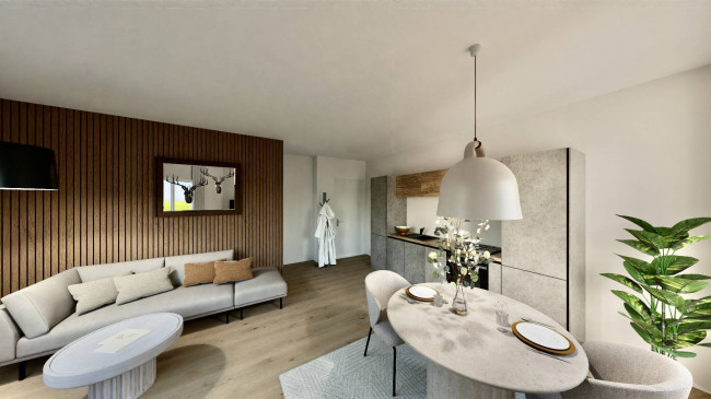 Moderne 2-Zimmer-Wohnung mit Terrasse in Auer – Neubau im KlimaHaus B-Standard