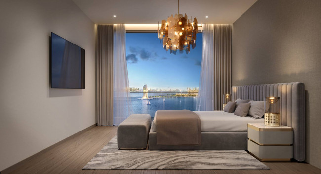 Eleganz und Luxus am Meer: 2-Zimmer-Wohnung entworfen von Elie Saab auf Qetaifan Island North, Doha