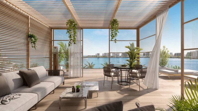 Eleganz und Luxus am Meer: 2-Zimmer-Wohnung entworfen von Elie Saab auf Qetaifan Island North, Doha