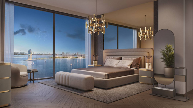 Eleganz und Luxus am Meer: Vierzimmerwohnung entworfen von Elie Saab auf Qetaifan Island North, Doha