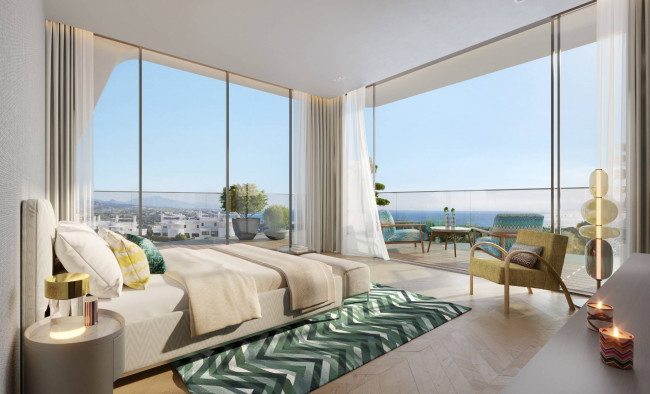Elegantes Apartment im zweiten Stock mit großem Terrassenbereich und Jacuzzi in einer exklusiven Residenz in Casares