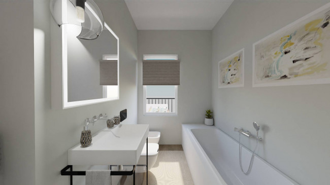 Dreizimmerwohnung mit zwei Terrassen