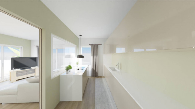 Dreizimmer-Penthouse mit großer Terrasse von 65 m² und Panoramablick