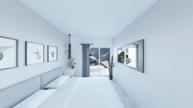 Charmante 3-Zimmer-Wohnung mit Balkon in Welschnofen, Südtirol - Blick auf das Rosengartenmassiv