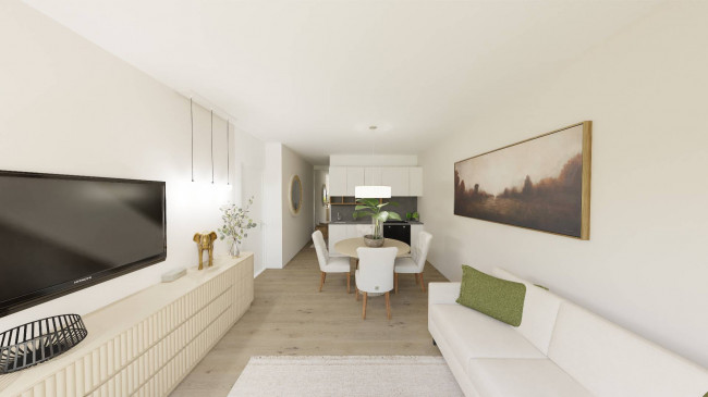 Moderne 3-Zimmer-Neubauwohnung mit Garten und Terrasse in Montan