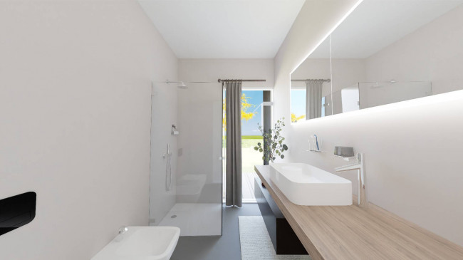 Moderne 3-Zimmer-Neubauwohnung mit großem Garten und Terrasse in Montan