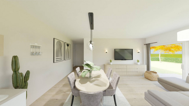 Moderne 3-Zimmer-Neubauwohnung mit großem Garten und Terrasse in Montan