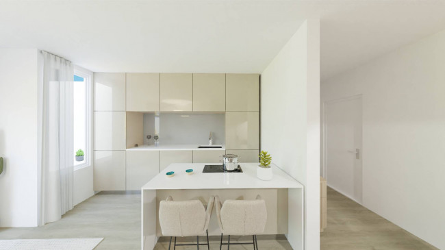 Moderne Dreizimmerwohnung mit Terrasse, Garten und Hobbyraum in Montan