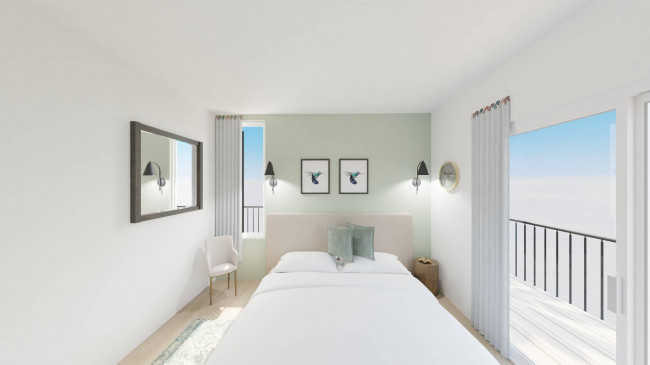 Moderne 3-Zimmer-Attikawohnung mit Terrasse und Dachboden in Montan