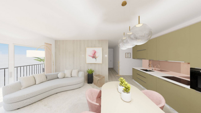 Moderne Zweizimmerwohnung mit zwei Terrassen in Montan