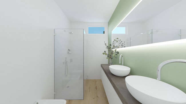 Moderne Dreizimmerwohnung mit großer Terrasse in Montan