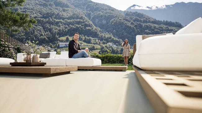 Moderne 3-Zimmer-Neubauwohnung mit großem Garten und Terrasse in Montan