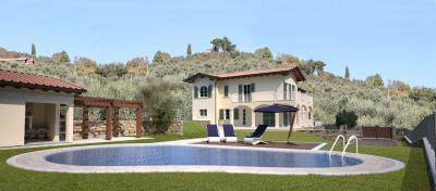 Villini bifamiliari di nuova progettazione con parco piscina e vista mare in vendita a Massarosa