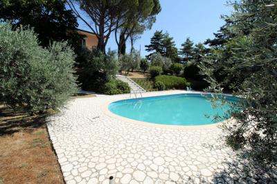 Villa panoramica in collina con parco e piscina in vendita a Capolona