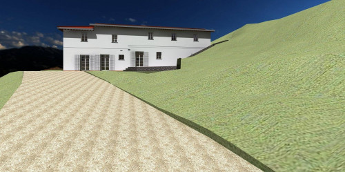 Terreno con vista panoramica con progetto approvato per la realizzazione di un casale di ampia superficie in vendita a Buggiano