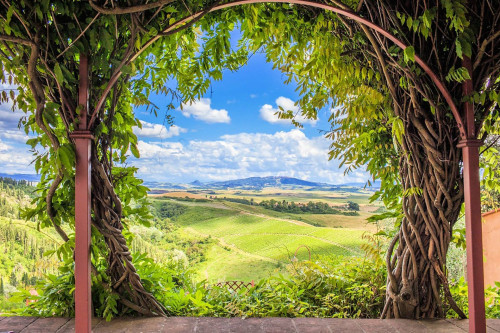 Bellissima villa in stile Toscano con parco e piscina con suggestiva vista panoramica in vendita a Peccioli