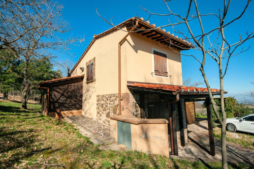Bel casale ristrutturato in posizione panoramica con ampio terreno in vendita a Chianni