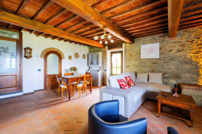 Casale in stile Toscano con parco piscina e dependance in zona panoramica in vendita a Reggello