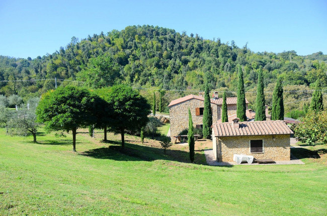 Casale in stile Toscano con parco piscina e dependance in zona panoramica in vendita a Chianni
