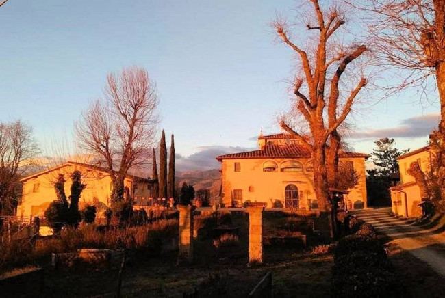 Agriturismo di ampia superficie con vigneto piscina in posizione panoramica in vendita a Loro Ciuffenna