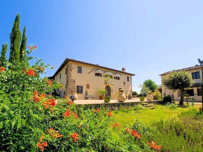 Agriturismo di ampia superficie con vigneto piscina in posizione panoramica in vendita a Loro Ciuffenna