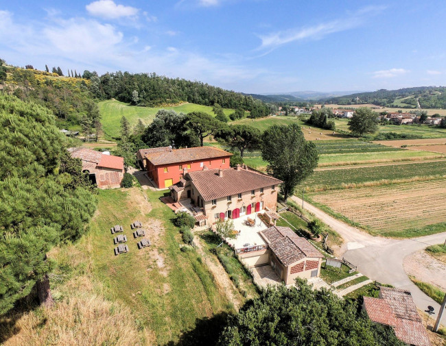 Azienda agricola composta da alcuni fabbricati e ampio terreno seminativo con vigneto in vendita a San Miniato