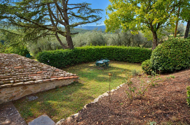Complesso colonico in posizione panoramica con piscina e  ampio terreno in vendita a Bucine