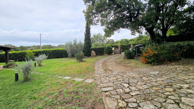 Splendido villino in pietra ristrutturato con ampio terreno e vista suggestiva fino all'isola del Giglio in vendita a Roccastrada
